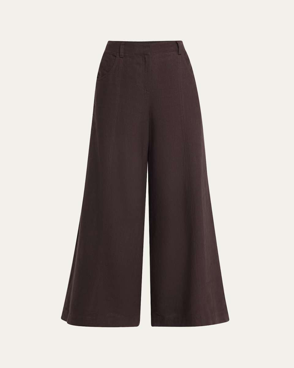 Dees Wide-Leg Linen Trousers